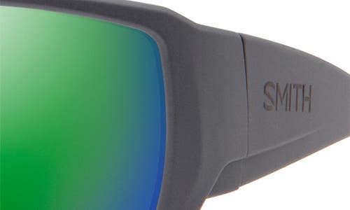 Smith Guides Choice Xl 63mm Chromapop™ Polarized Oversize Square Sunglasses In Green