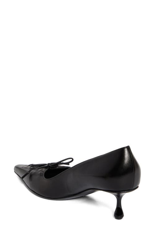 Jimmy Choo Scarlett Leather Lace-up Kitten Heel Pumps In Black
