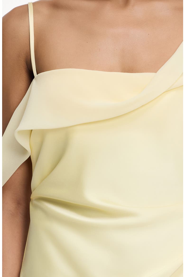 Devlyn Satin & Chiffon Gown, Alternate, color, BUTTER