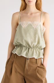 Chloé Rose Jacquard Organic Silk Camisole