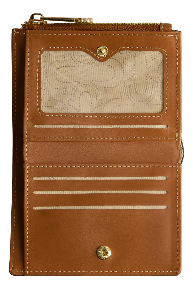 Buddha Patch Small Denim Wallet, Alternate, color, DARK DENIM
