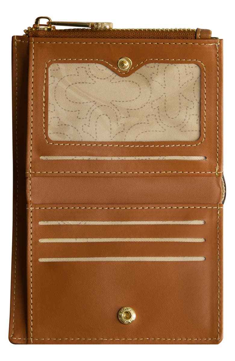 True Religion Buddha Patch Small Denim Wallet, Alternate, color, Dark Denim