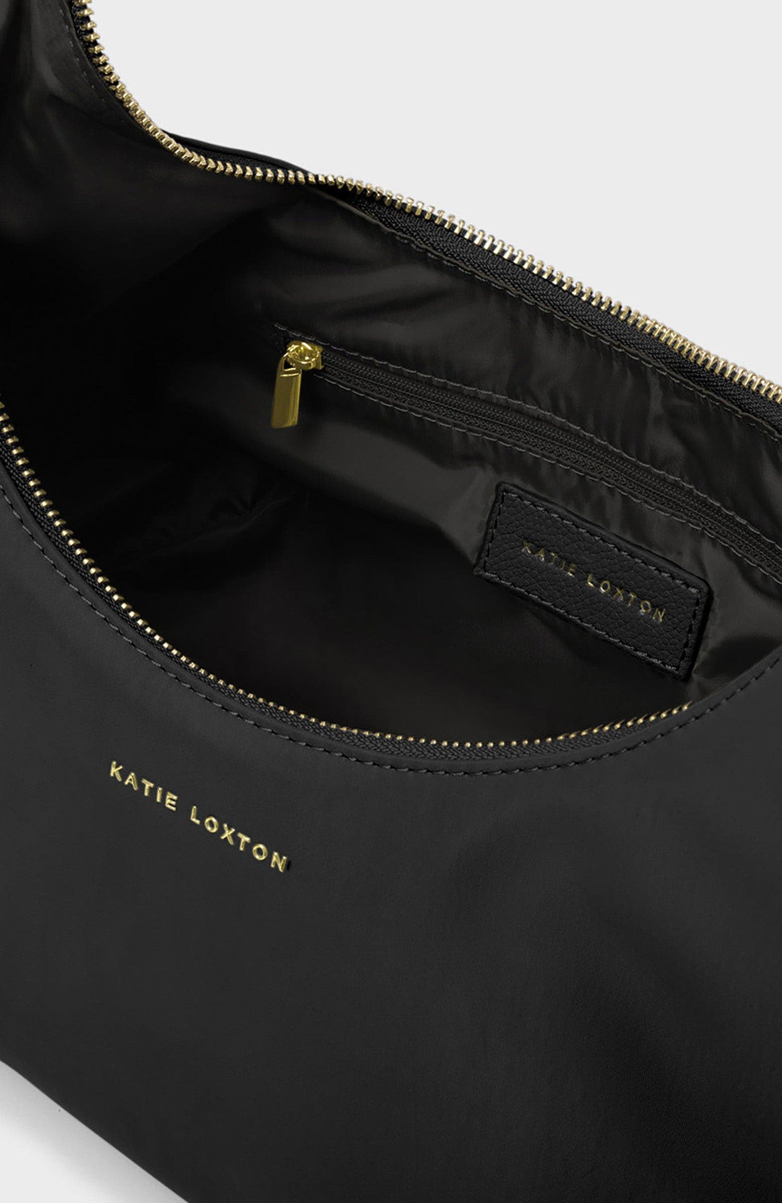 Katie Loxton Nylon-Luxe Sling Shoulder Bag, Alternate, color, Black