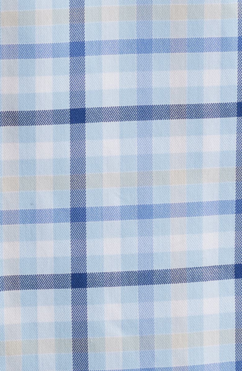 Peter Millar Chambly Crown Lite Check Performance Button-Down Shirt, Alternate, color, Morning Blue