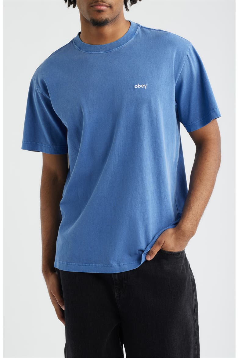 Cotton Logo T-Shirt, Main, color, PIGMENT ELECTRIC INDIGO