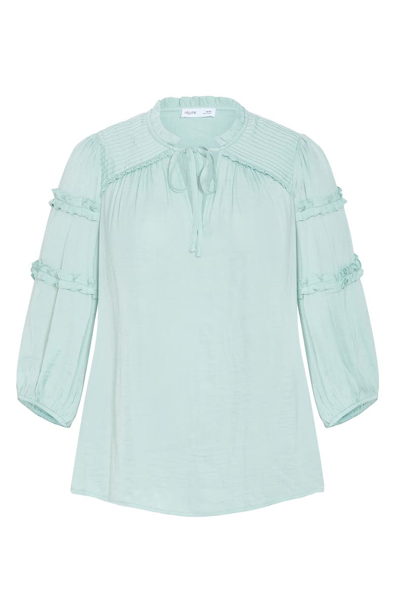 City Chic Drama Queen Ruffle Top, Alternate, color, 