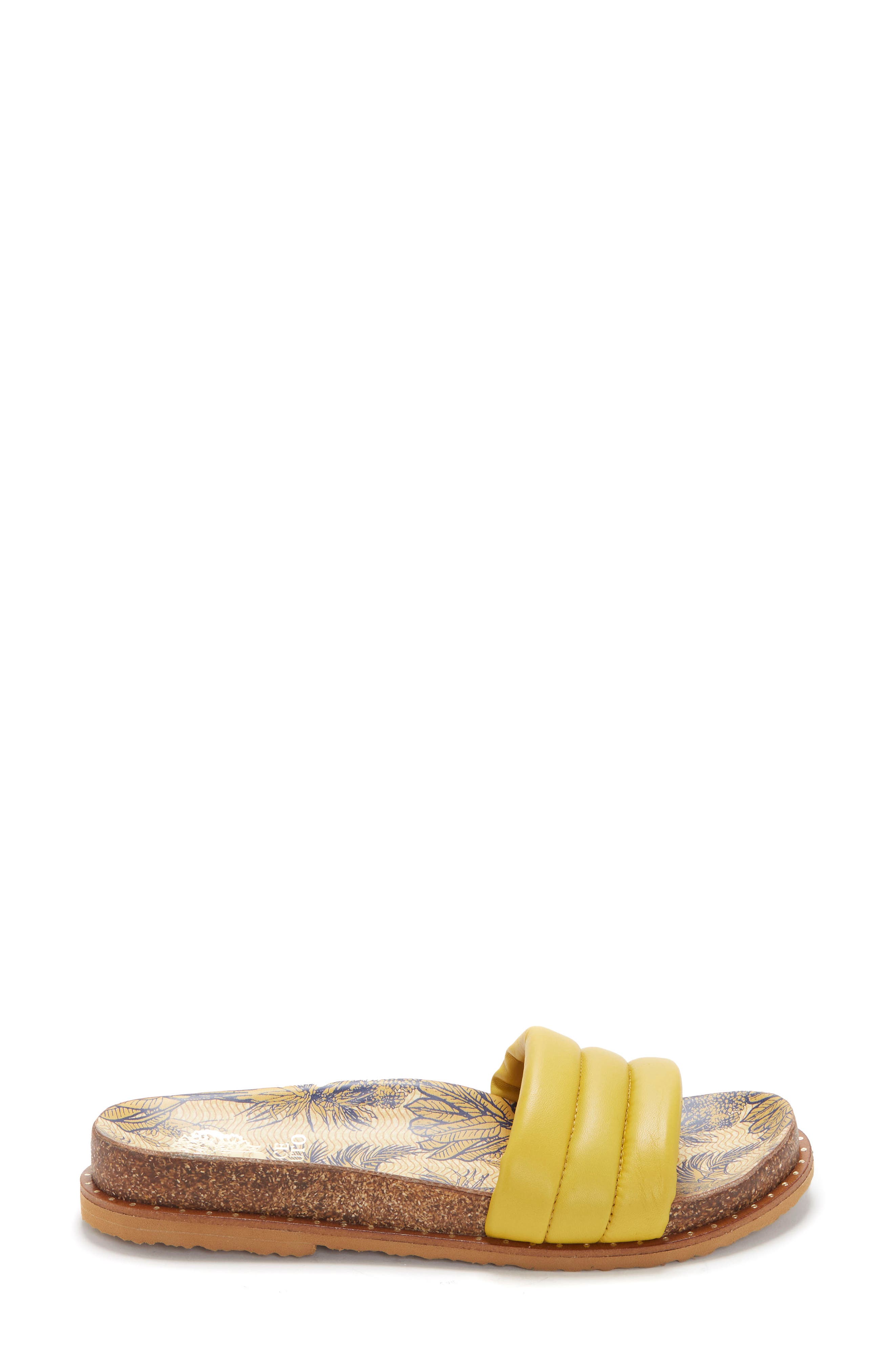 Kandler Slide Sandal, Alternate, color, YELLOW BABY SHEEP