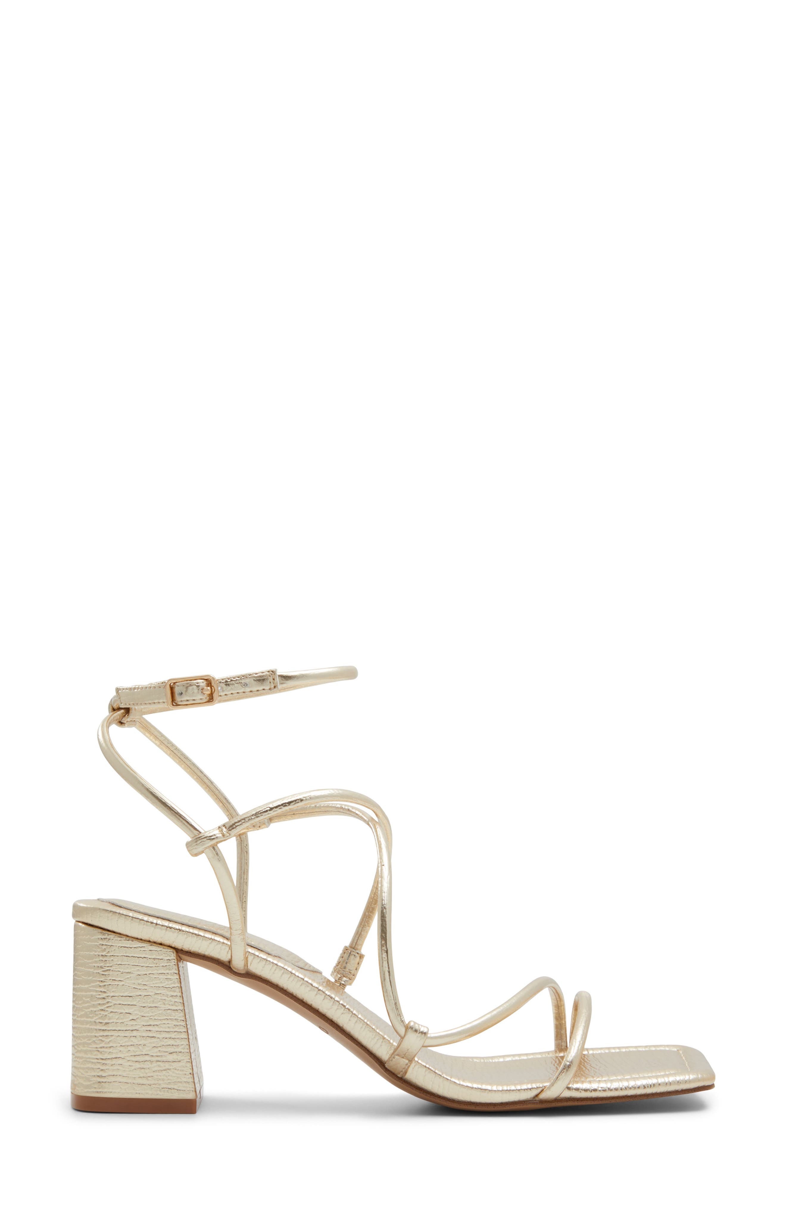 ALDO Harmonni Ankle Strap Sandal, Alternate, color, Gold
