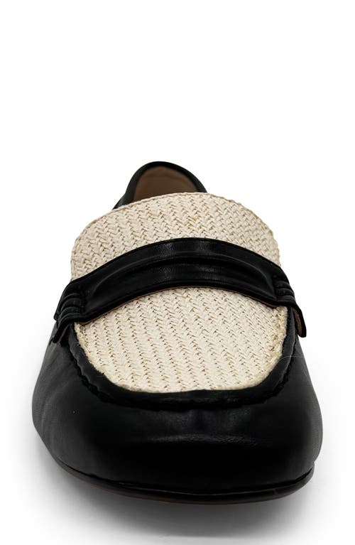 Shop Chelsea Crew Archer Knit Loafer In Black And Bone Pu