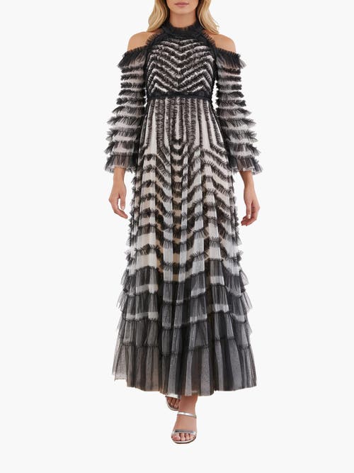 Needle & Thread La Vie En Rose Off-shoulder Gown In Multi