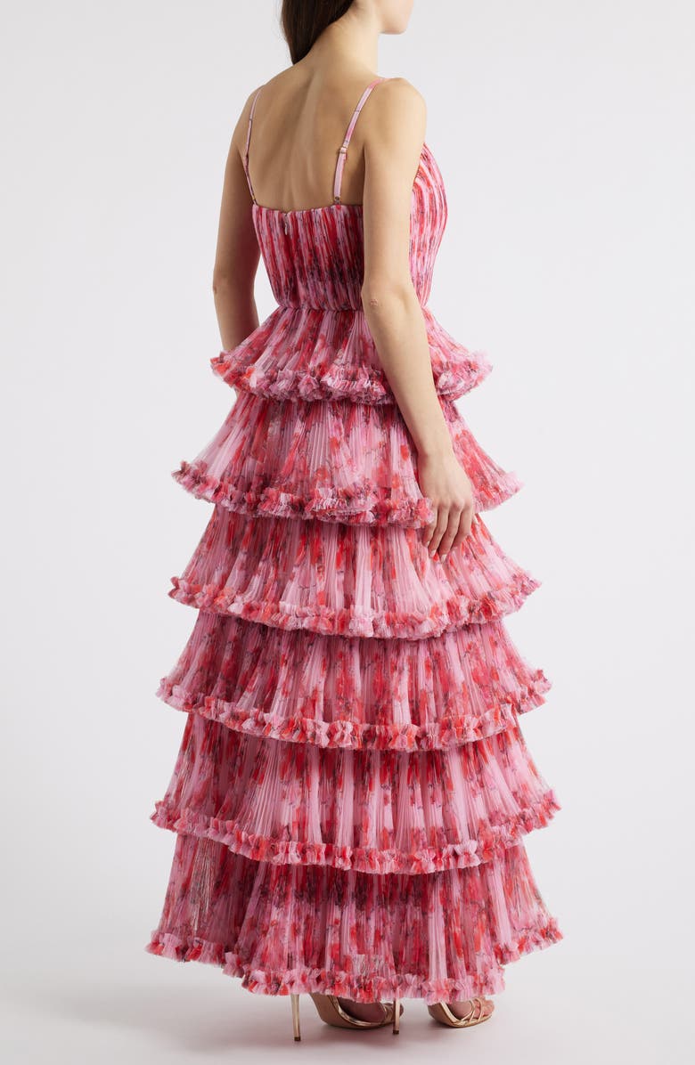 Hutch Plissé Ruffle Tiered Sleeveless Maxi Dress, Alternate, color, 