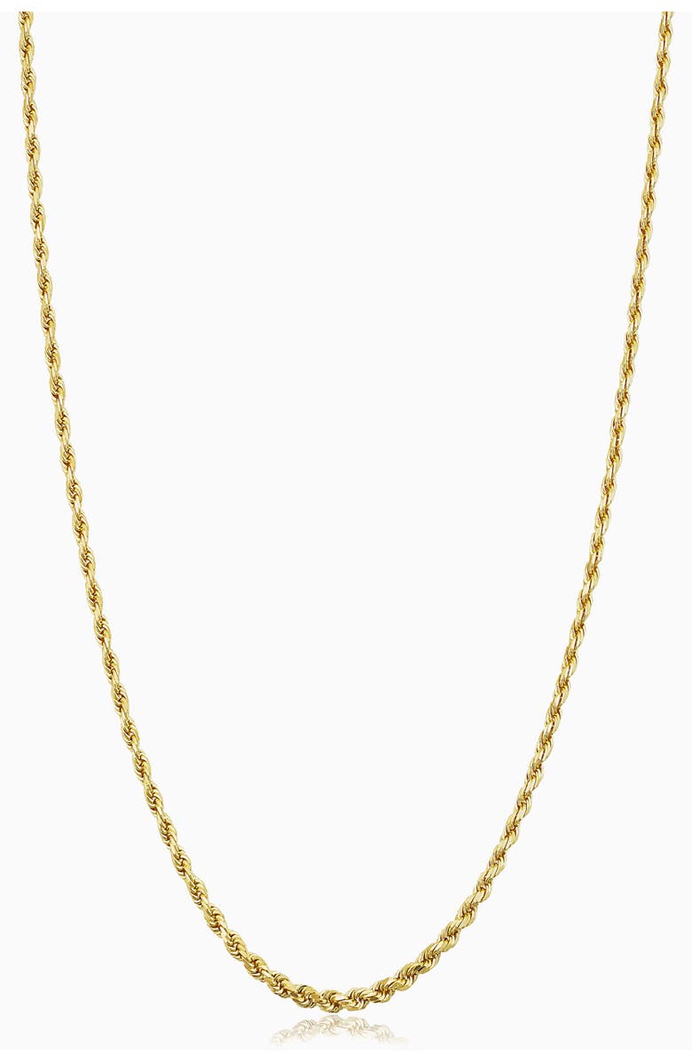 Oradina 10K Gold Roman Rope Bold Chain Necklace, Main, color, Yellow Gold