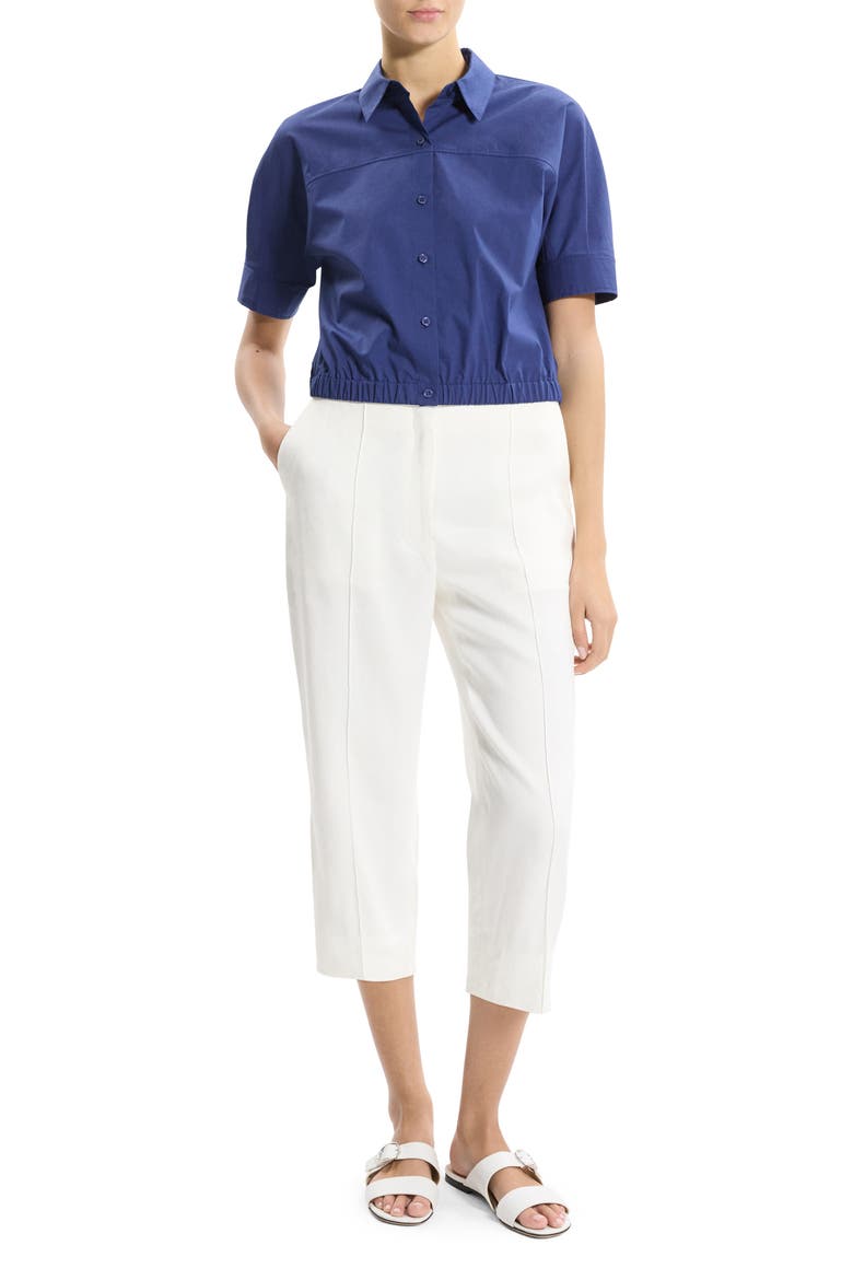 Elastic Waist Shirt, Alternate, color, SAPPHIRE NAVY - 2QT