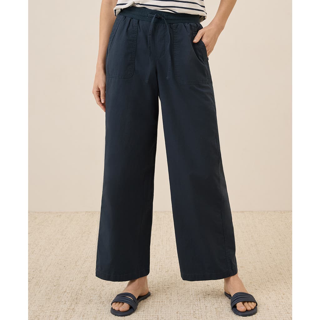 Pact Organic Cotton Monterey Poplin Wide Leg In Blue