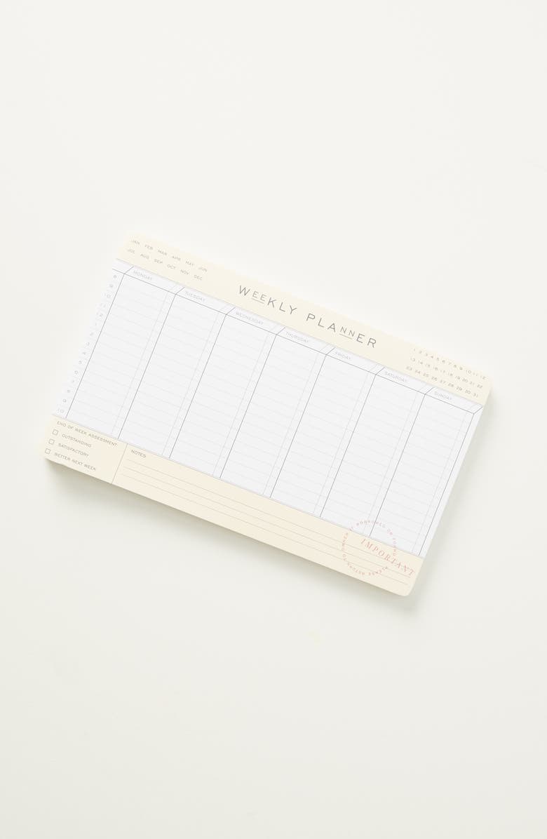 Anthropologie Home Home Lea Weekly Planner Desk Pad, Main, color,