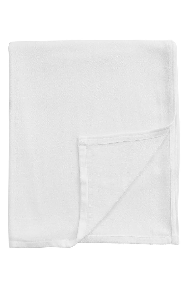 MELANGE HOME Diamond Throw Blanket, Main, color, White
