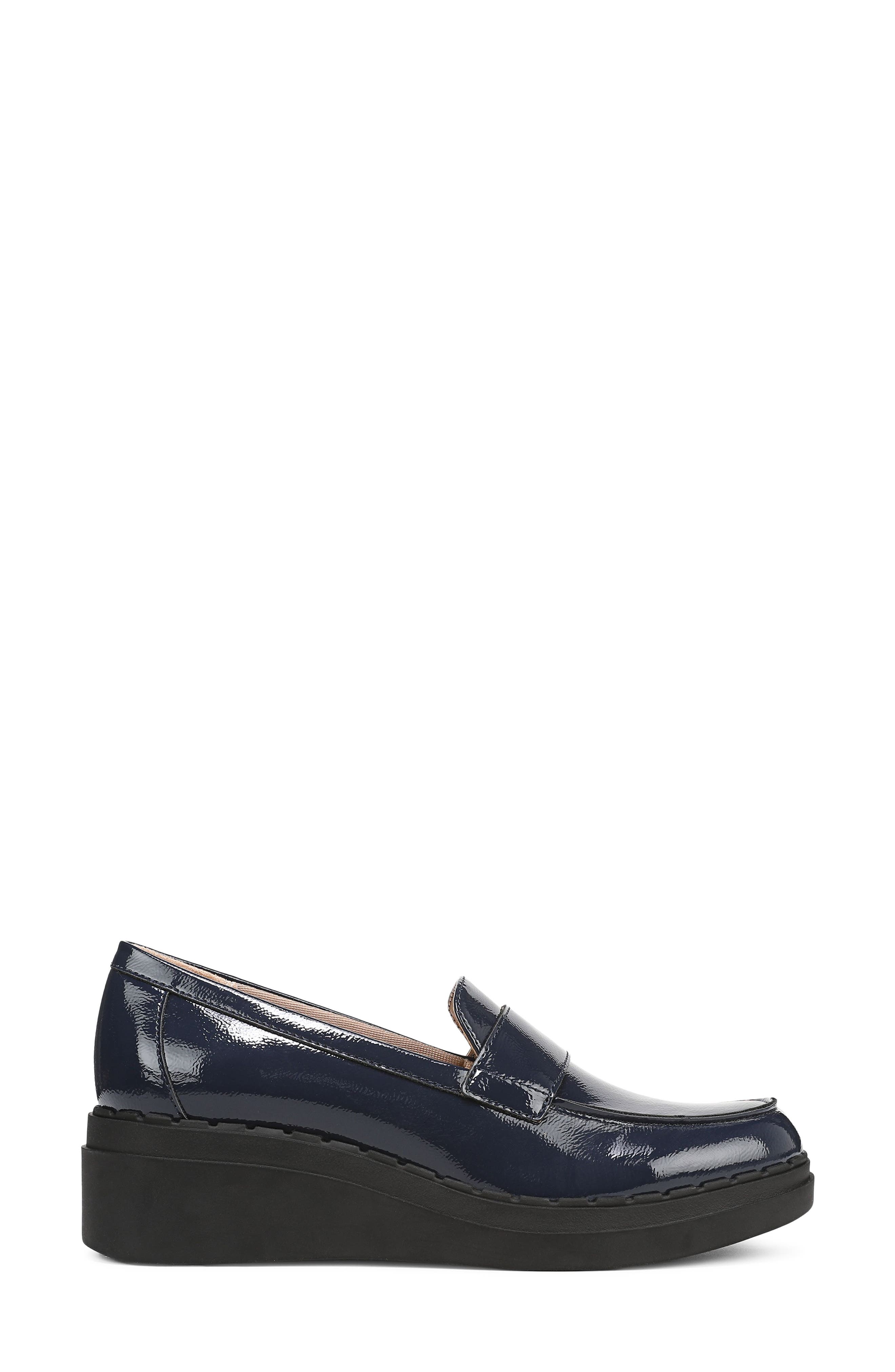 Dolce Platform Wedge Loafer, Alternate, color, LUX NAVY