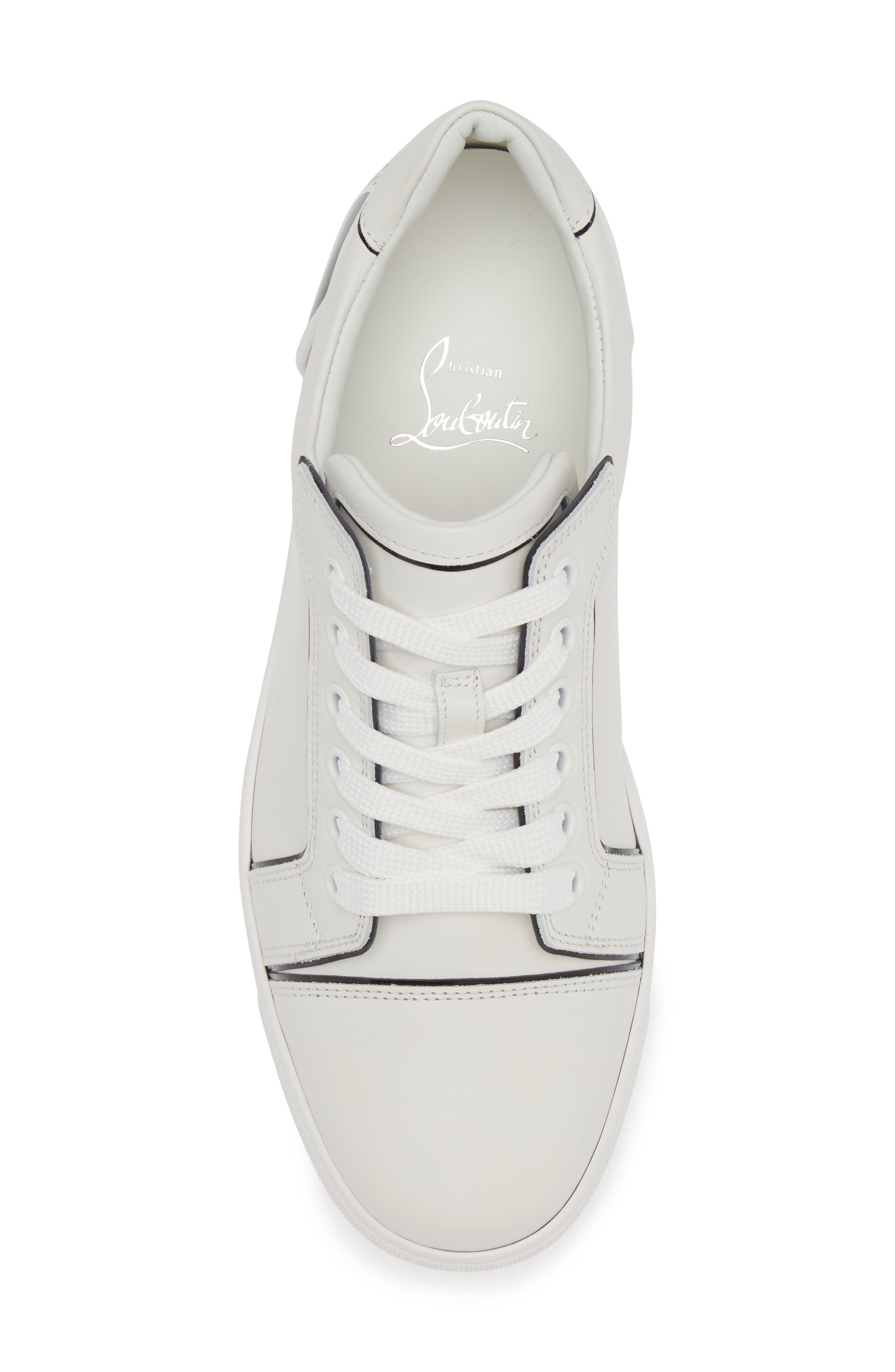 Christian Louboutin Fun Viera Low Top Sneaker, Alternate, color, Bianco/ Black