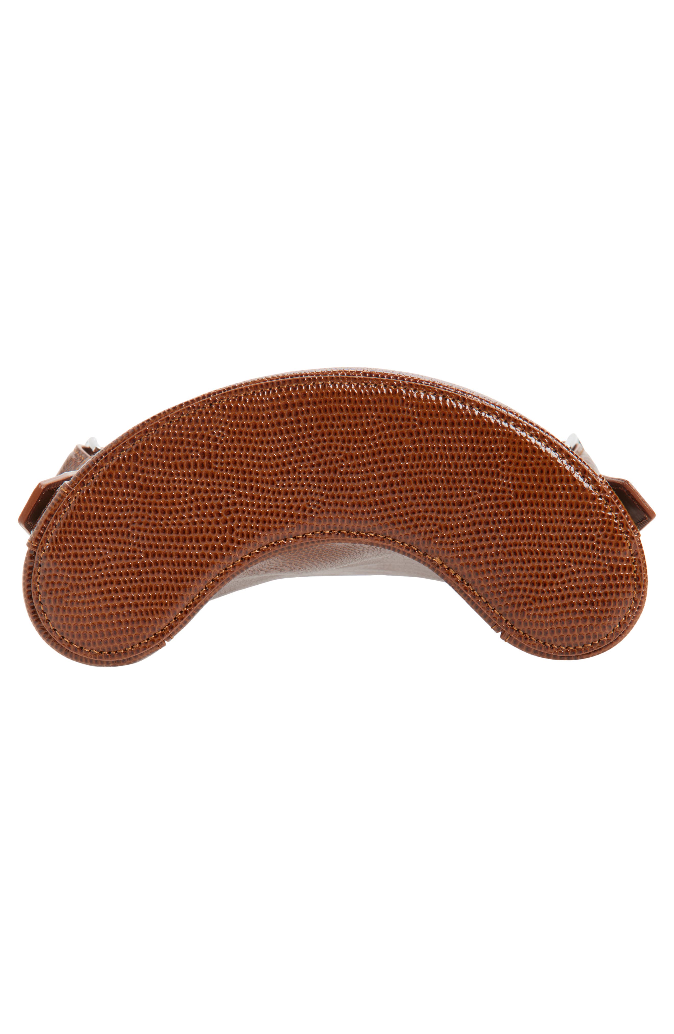 Coperni Ergonomic Lizard Print Leather Bucket Bag, Alternate, color, Brown Camel