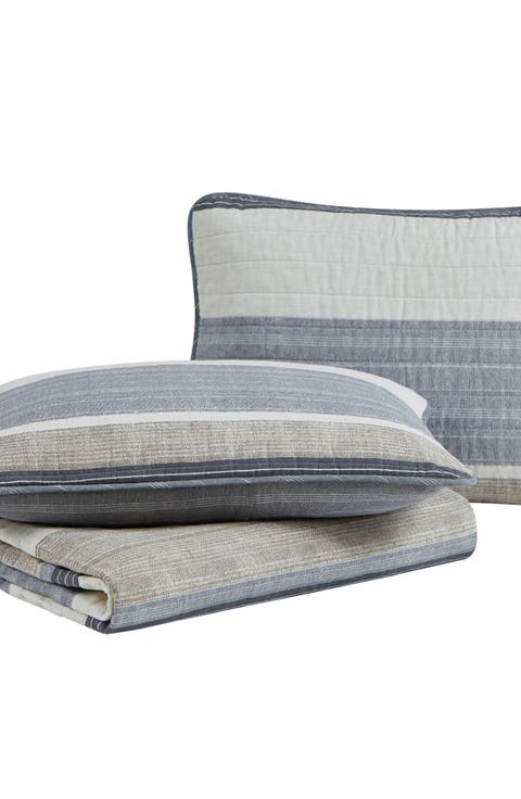 Ridgeport Open Dark Blue Quilt Set