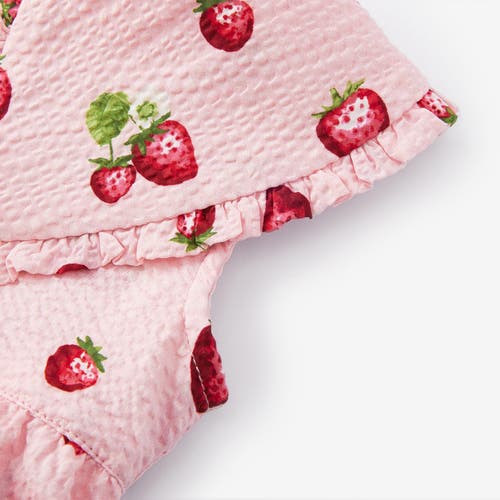 Milkbarn Ruffle Collar One Piece In Red