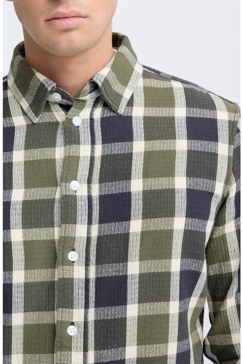 Check Regular Fit Cotton Button-Up Shirt, Alternate, color, BEETLE