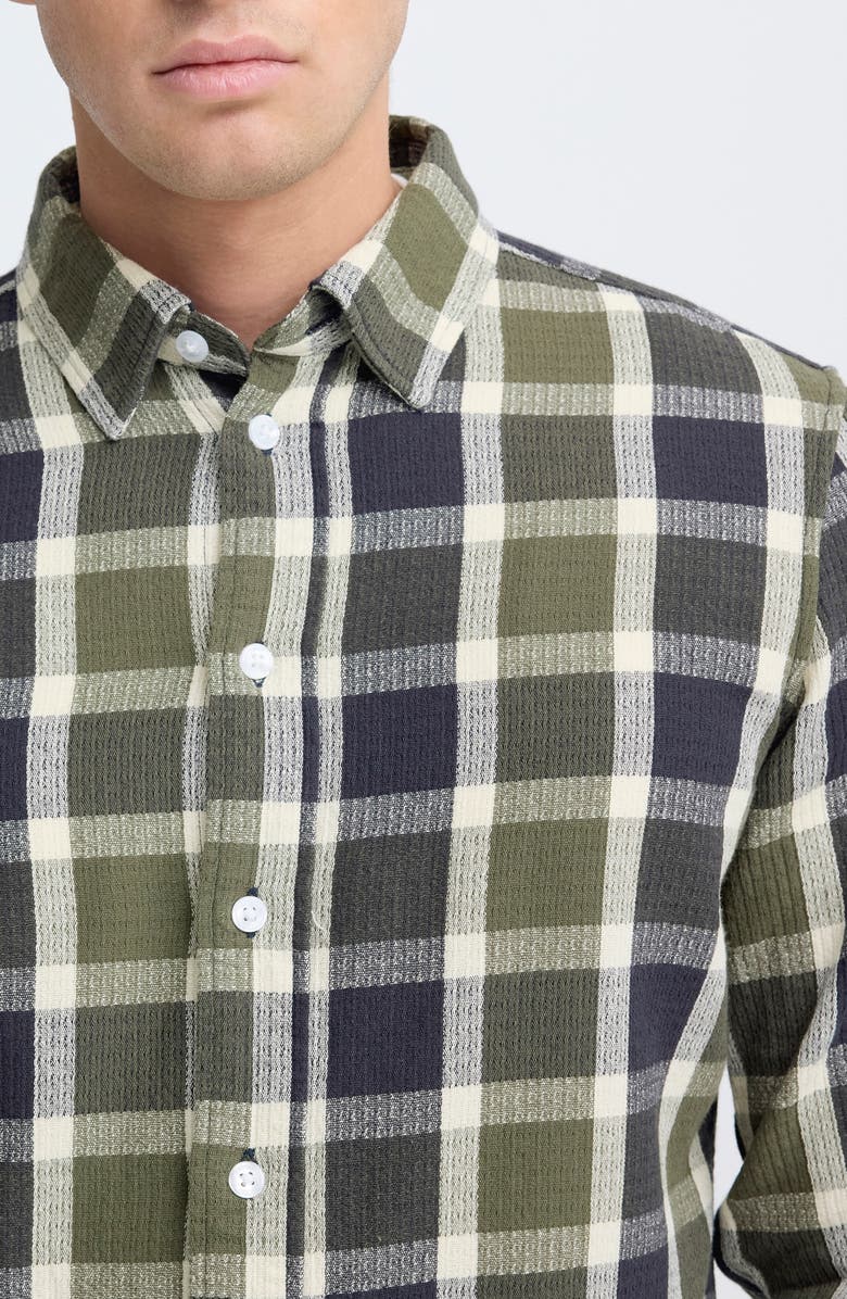 CASUAL FRIDAY Check Regular Fit Cotton Button-Up Shirt, Alternate, color, Beetle