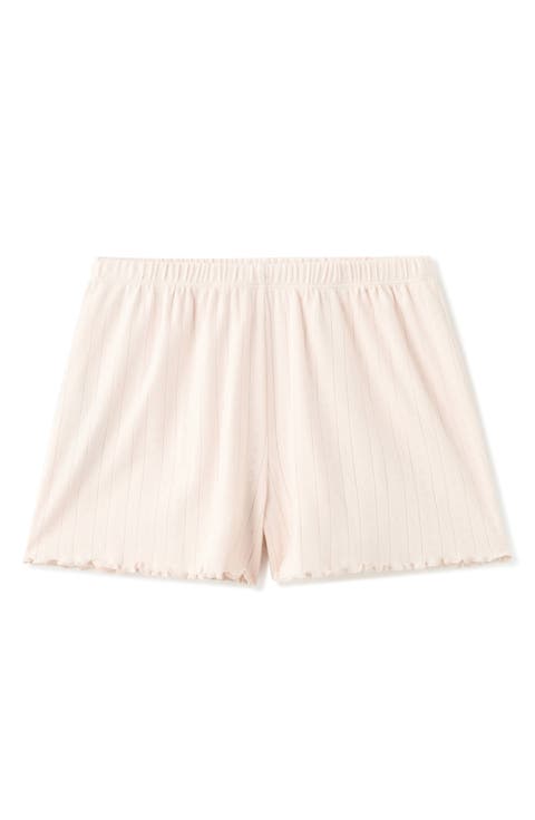 Cotton Pointelle Pajama Shorts