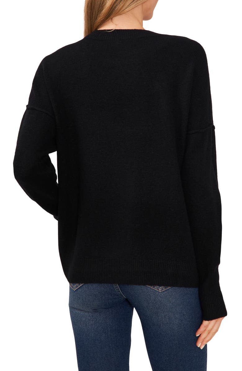 CeCe Love Beaded Crewneck Sweater, Alternate, color,