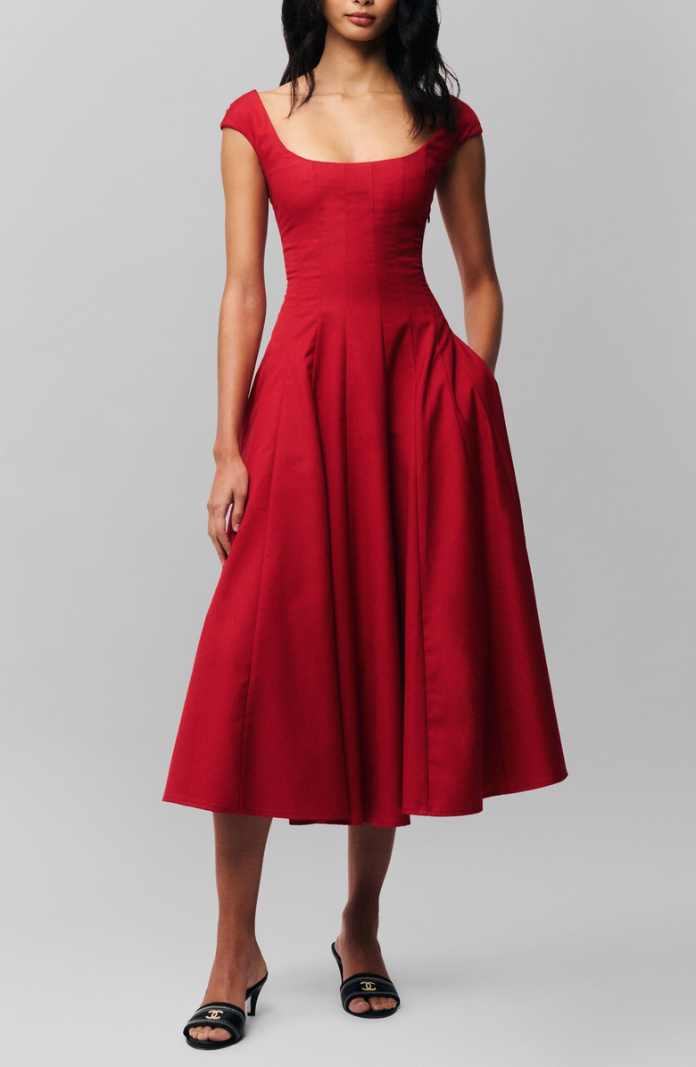 Guizio Leila Dress, Main, color, Red Love
