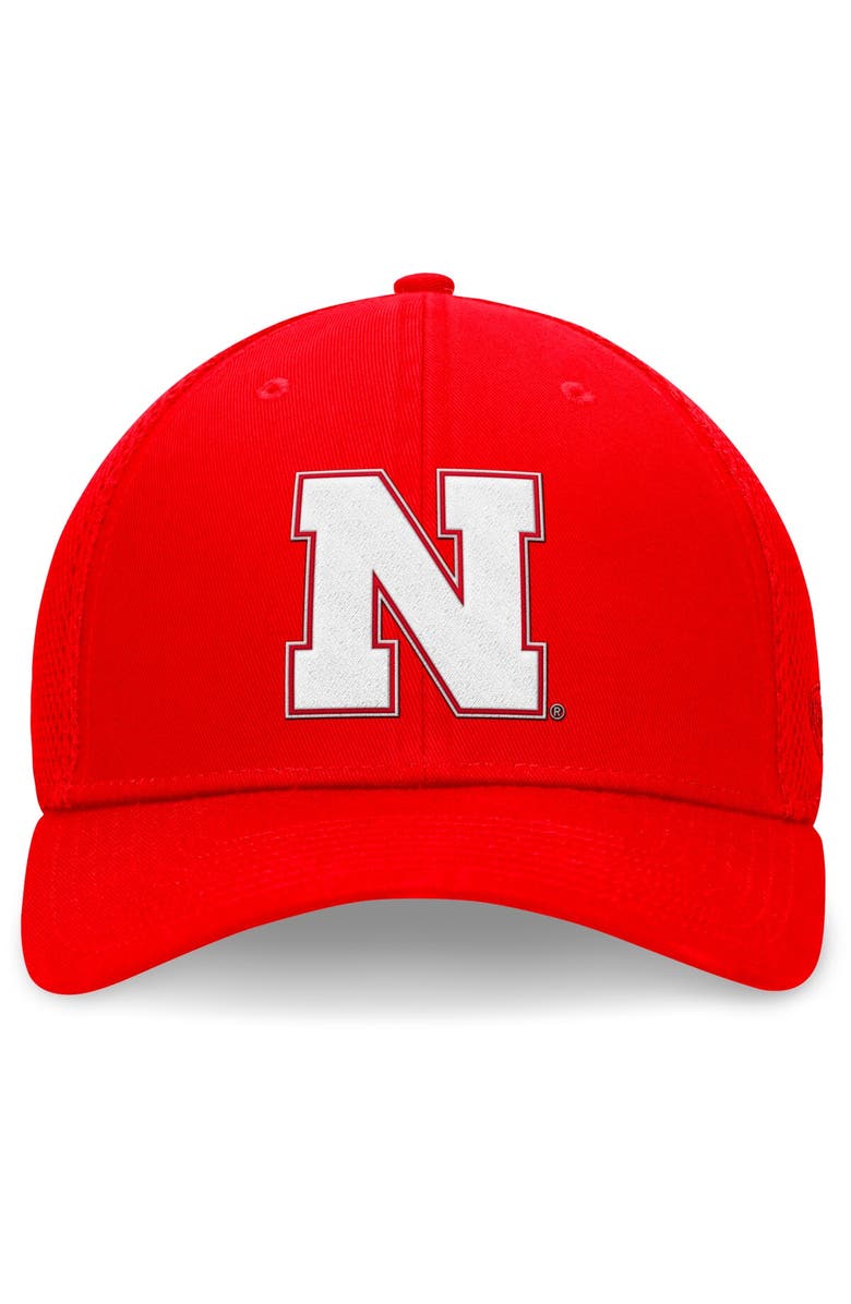 TOP OF THE WORLD Men's Top of the World Scarlet Nebraska Huskers Spacer Flex Hat, Alternate, color, Scarlet