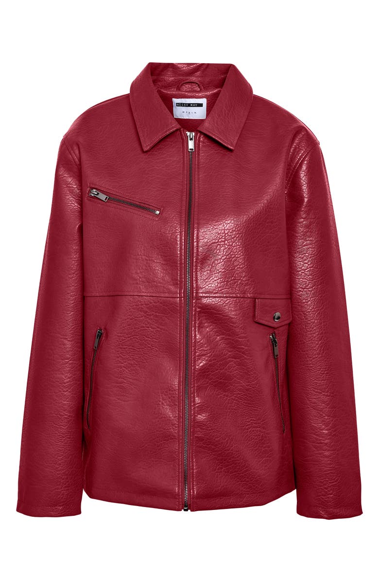 Noisy may Gwen Faux Leather Jacket, Alternate, color, 