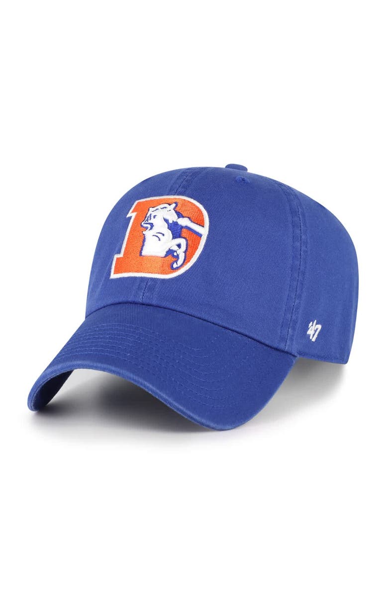 '47 Men's '47  Royal Denver Broncos Clean Up Adjustable Hat, Main, color, Royal
