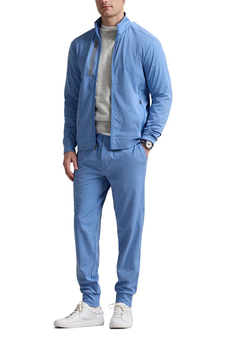 Wrap Tech Jersey Athletic Joggers, Alternate, color, SOFT ROYAL HEATHER