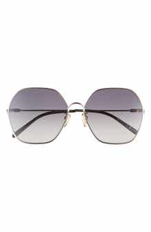 Chloé 59mm Rectangular Gradient Sunglasses
