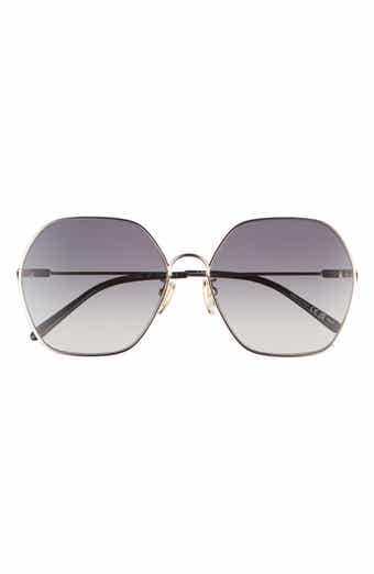 Chloé 59mm Rectangular Gradient Sunglasses