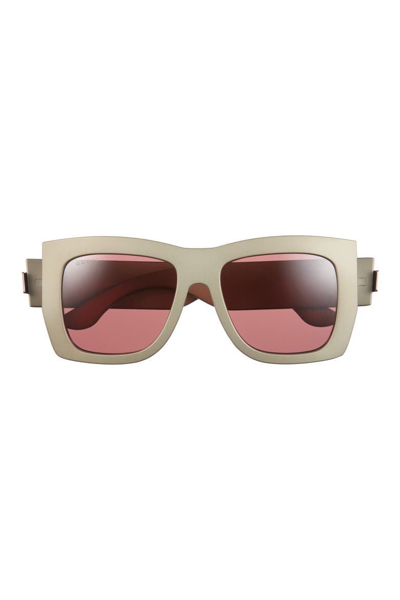 54mm Rectangular Sunglasses, Main, color, GREY GREY RED