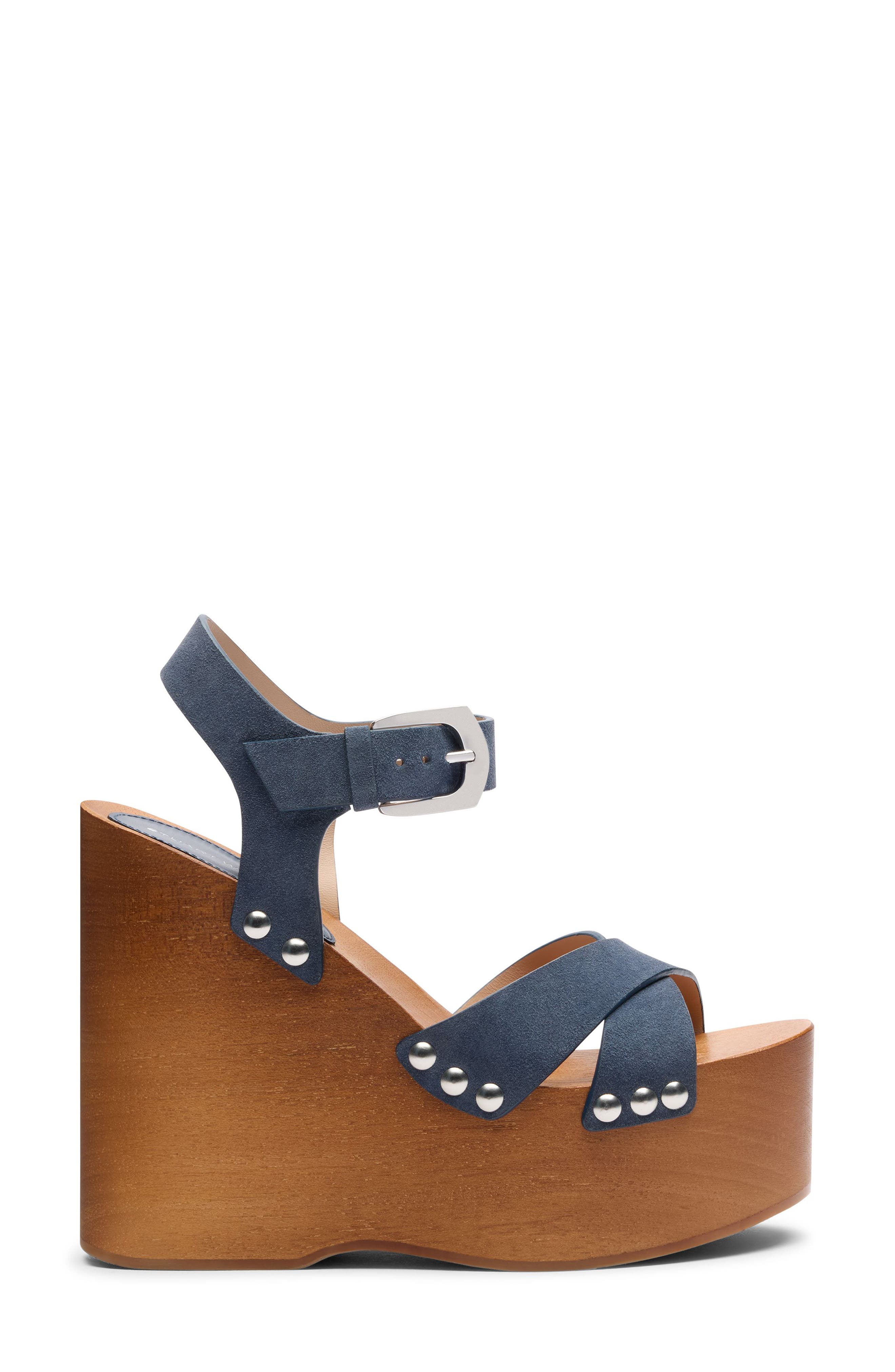 Kate Clog Wedge Sandal, Alternate, color, STORMY BLUE