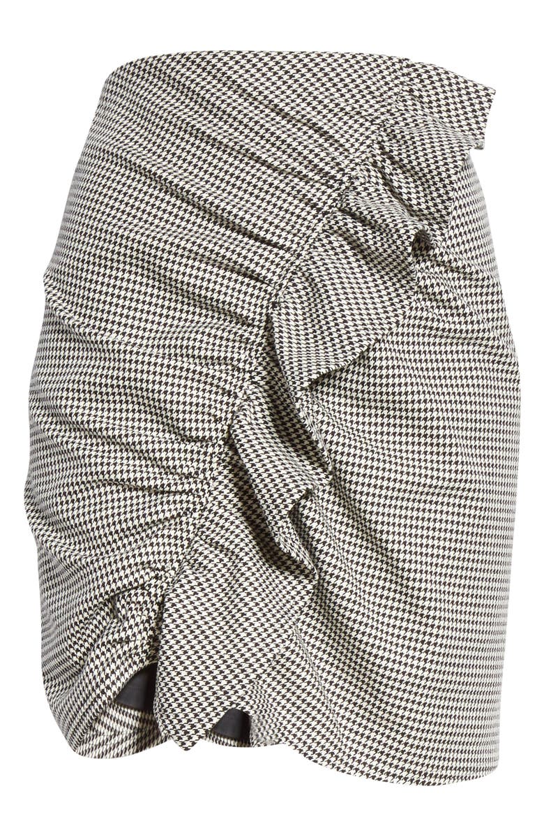 A.L.C. Jupiter Houndstooth Ruffle Miniskirt, Alternate, color,
