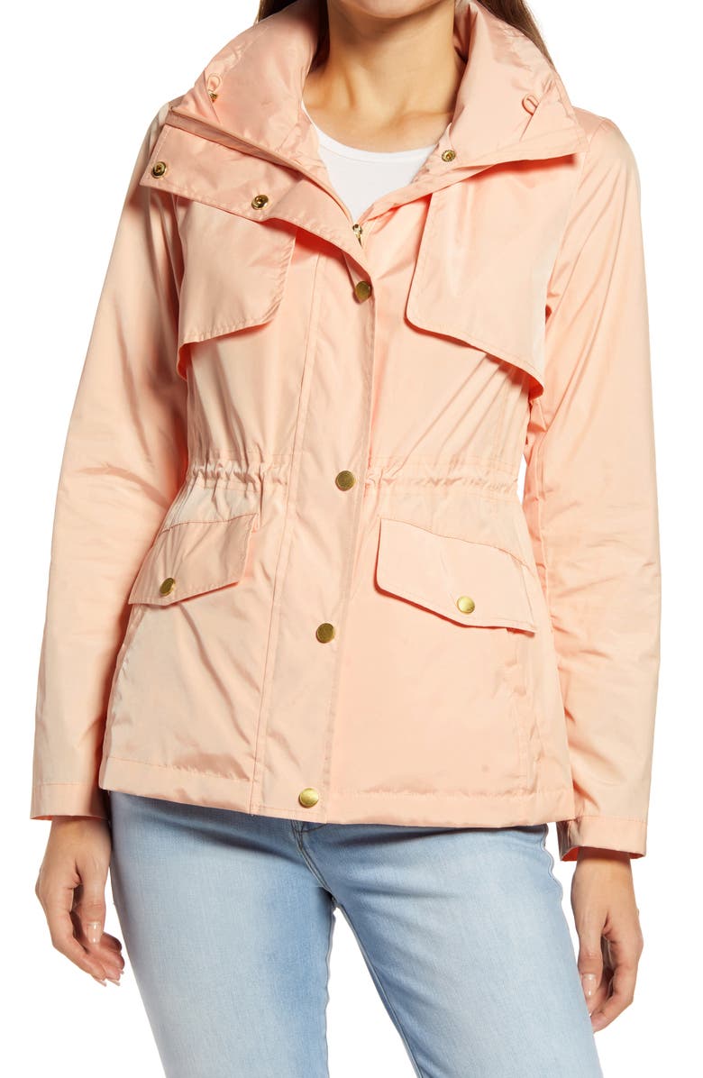 Cole Haan Water Repellent Hooded Parka, Alternate, color, Apricot
