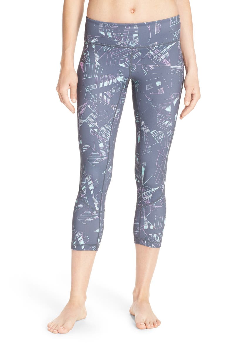'Live In' Crop Leggings, Main, color, GREY GRAPHITE ASTRAL PRINT