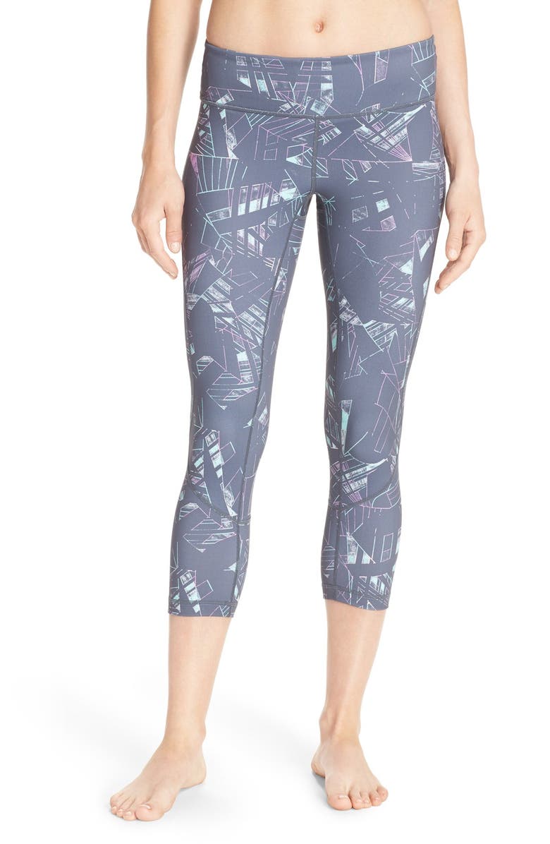 Zella 'Live In' Crop Leggings, Main, color, Grey Graphite Astral Print
