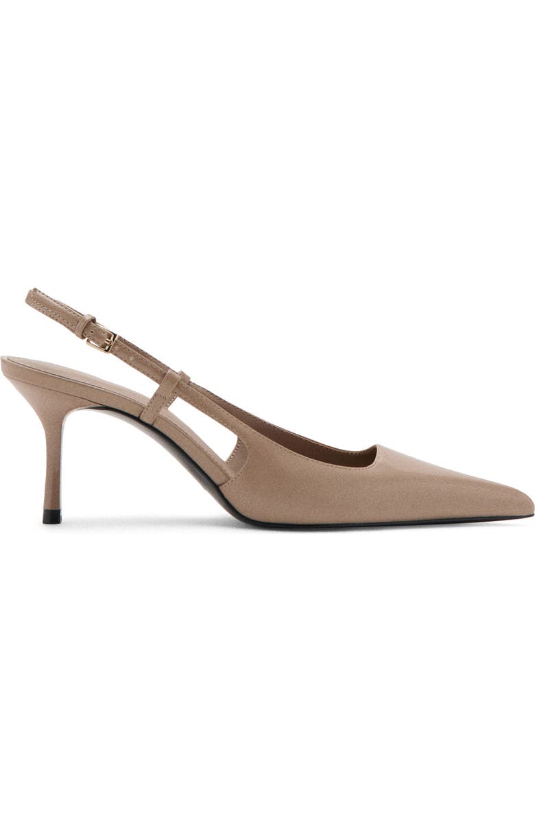 MANGO Pistachio Pointed Toe Slingback Pump, Alternate, color, Beige