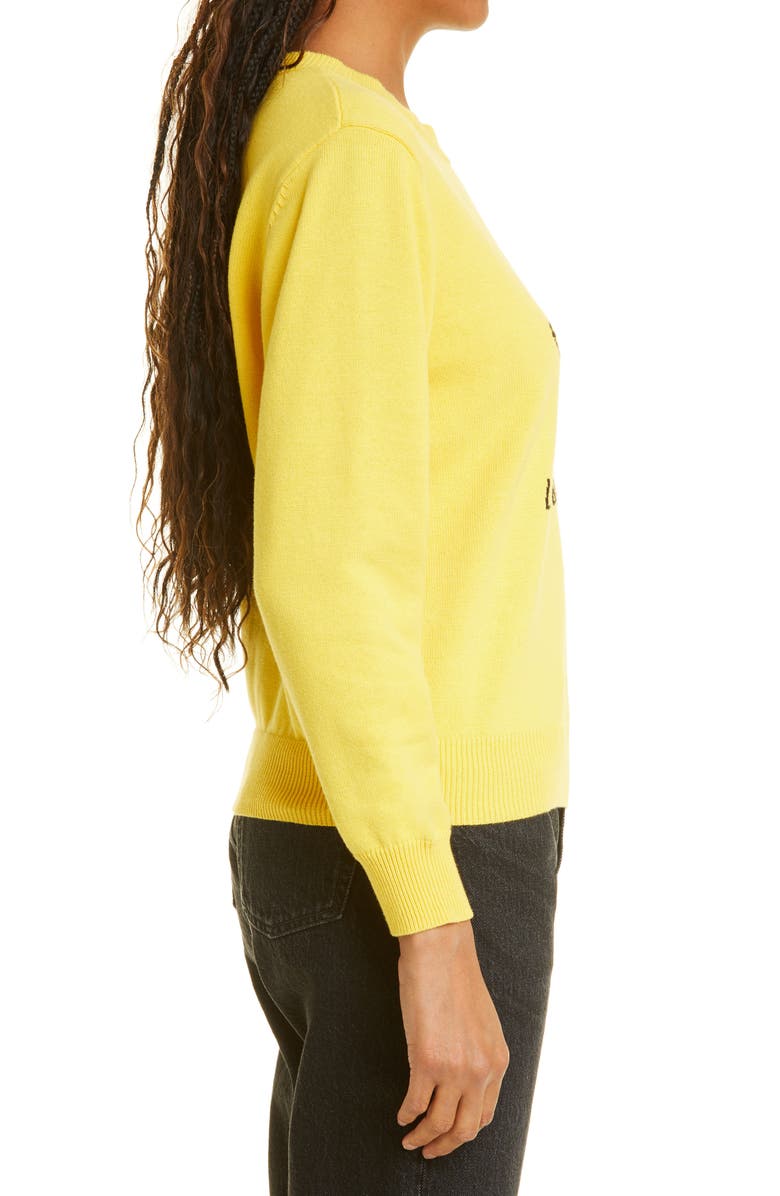 Clare V. La Banane Intarsia Cotton Sweater, Alternate, color, 