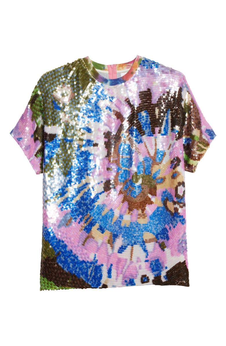 Ashish Gender Inclusive Sequin Tie Dye Top, Alternate, color,
