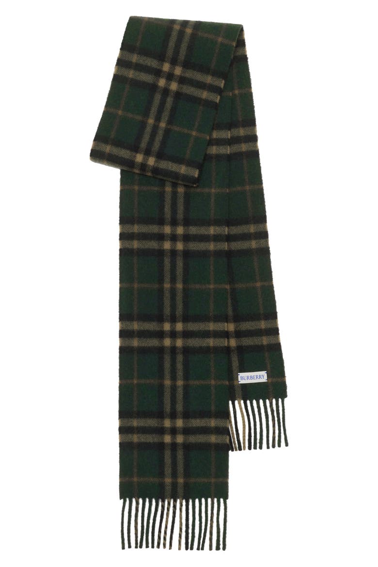 Medium Check Cashmere Scarf, Main, color, SHADOW