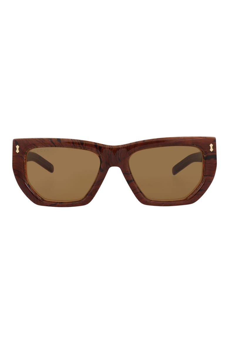 53mm Cat Eye Sunglasses, Main, color, PINK PINK BROWN