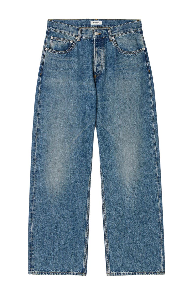 SANDRO Baggy jeans, Alternate, color, Blue
