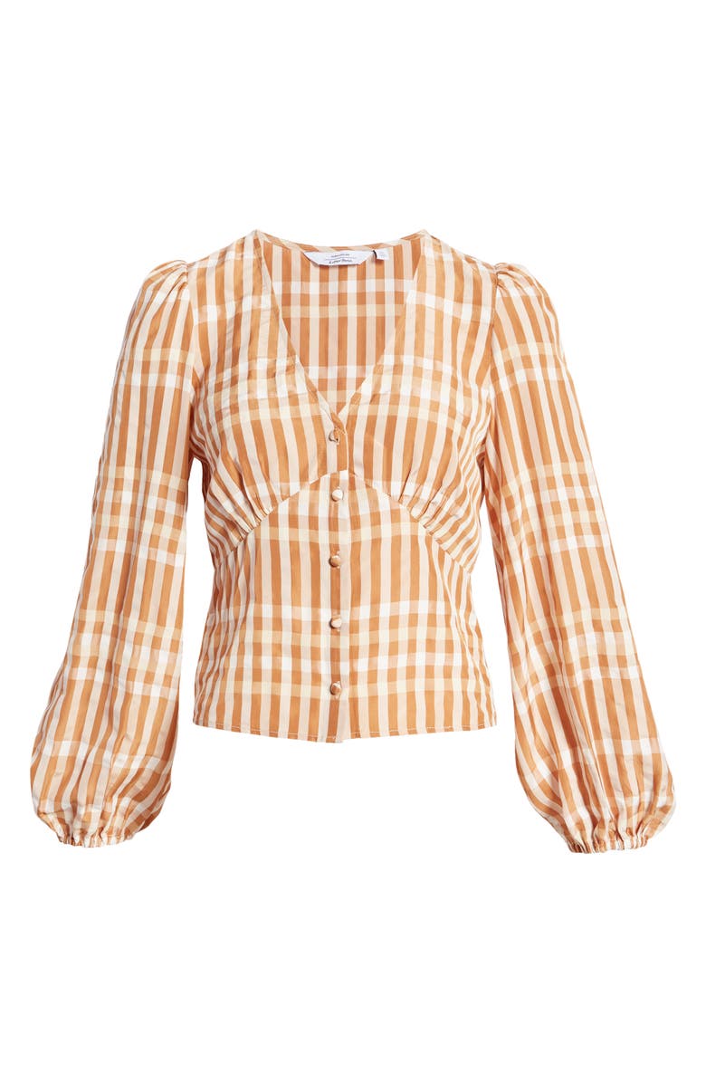 & Other Stories Print V-Neck Empire Waist Blouse, Alternate, color, 