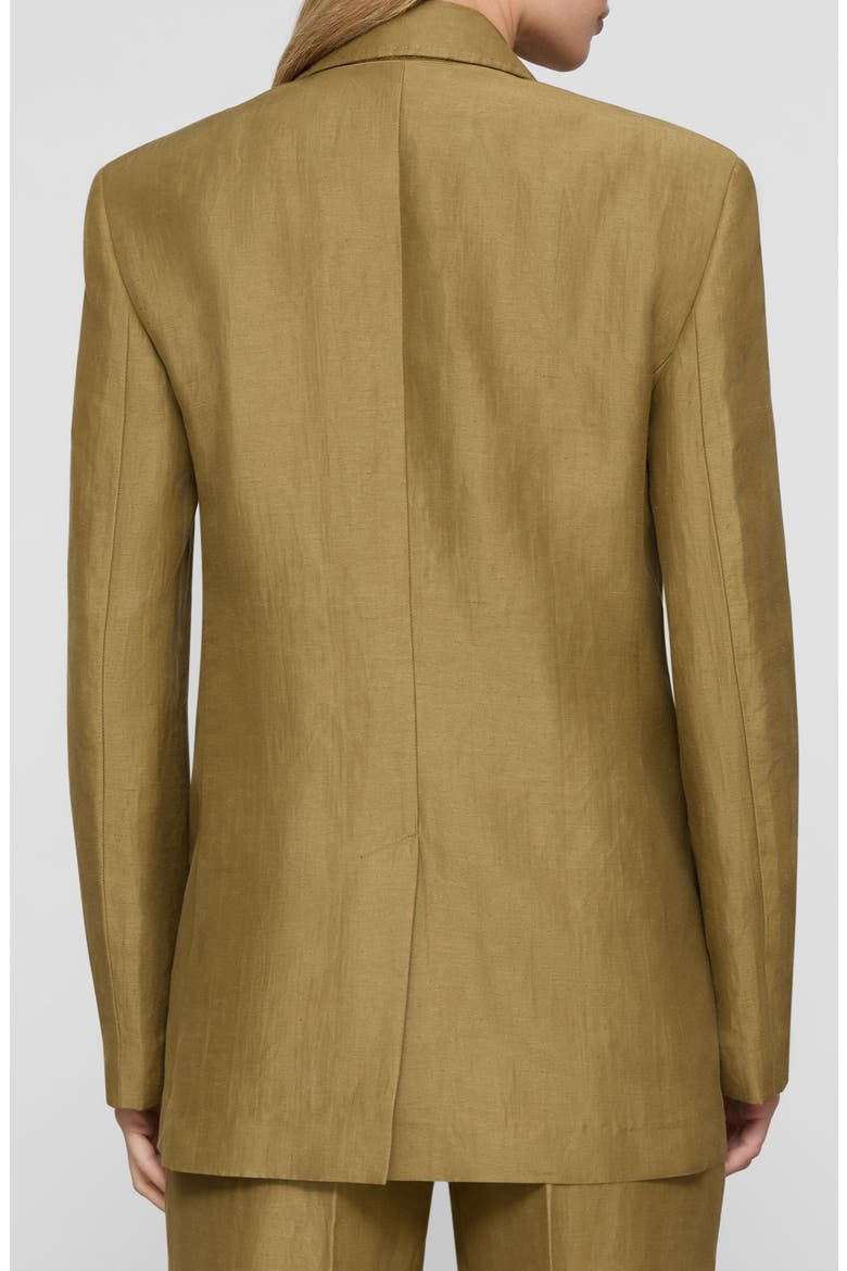 Linen Blend Blazer, Alternate, color, KHAKI GREEN